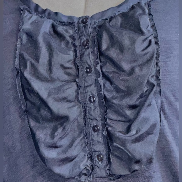 J. Crew cotton/silk ruffle accent top Wmns Sz Lg - Picture 2 of 4